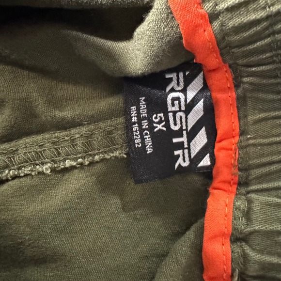 RGSTR Mens Olive Green Cargo Jogger Pants Streetwear Barcode Graphic Size 5X - Picture 5 of 8